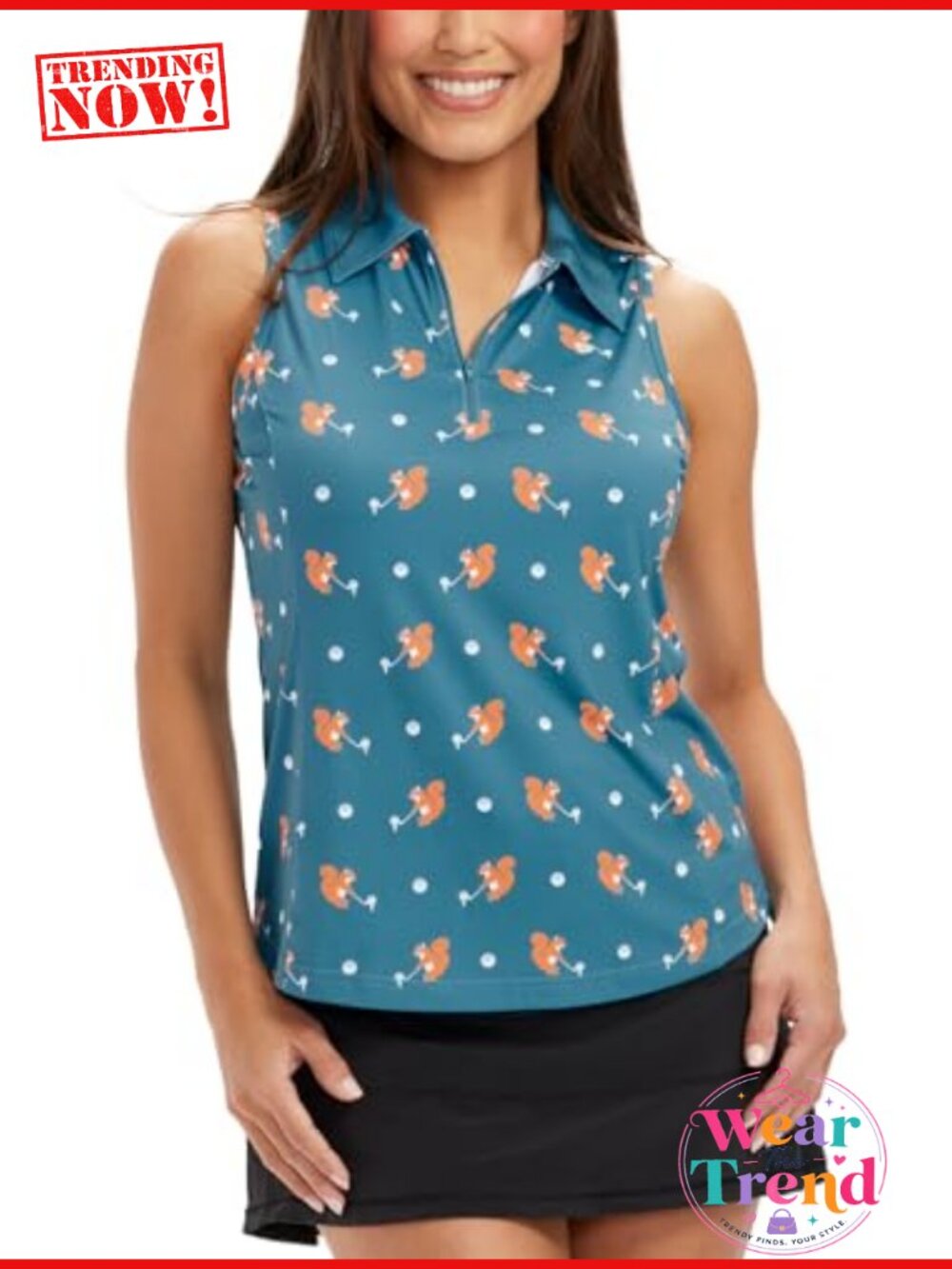 Women's Sleeveless Golf Shirt 1/4 Zip Quick Dry Pickleball Tennis Polo
